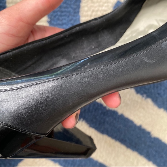 🖤 CLARKS CLASSIC BLACK LEATHER POINTED TOE CHUNKY HEELS! - Picture 8 of 12